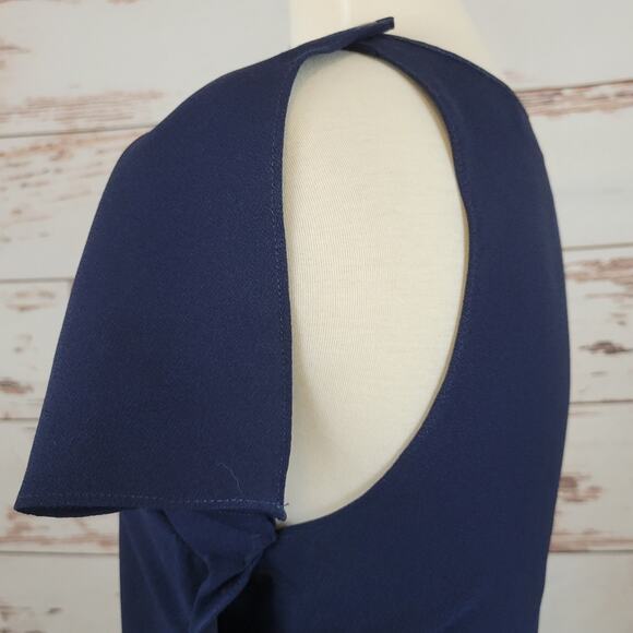 Revolve Blaque Label Maxi Dress Navy Flutter Winged M - Picture 7 of 15